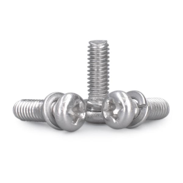 Stainless Steel Pan Head Screws With Spring Washer 2 IN 1 Pan Head SEMS Screws
