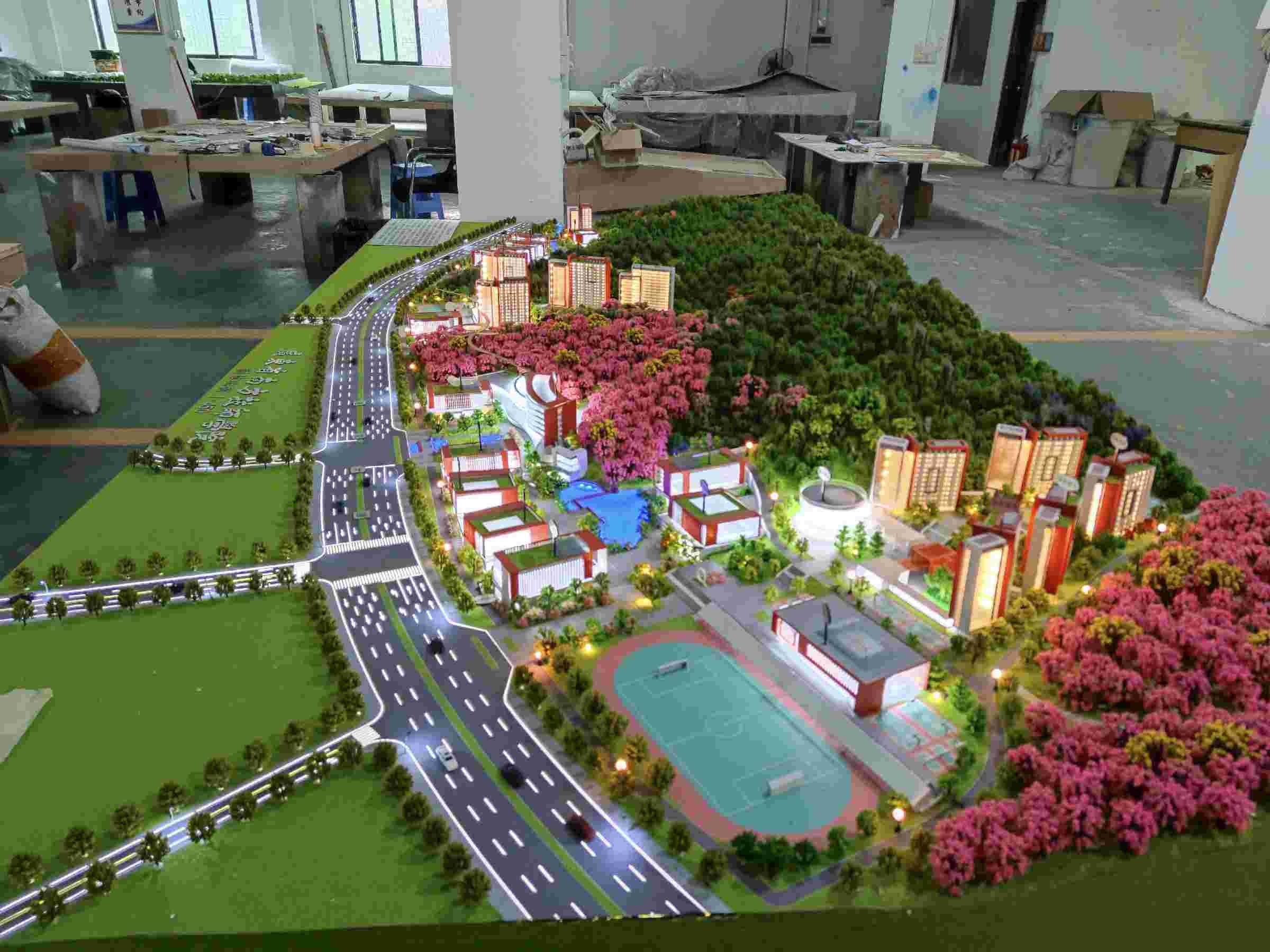 1:100 Architecture Model University Campus Model Highly Detailed