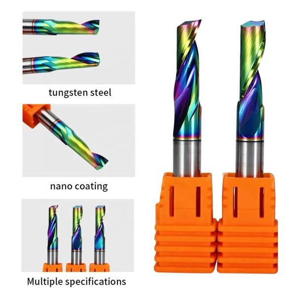 Customizable Single Flute Bit DLC Coated Mould Steel End Mill Bits For Aluminum