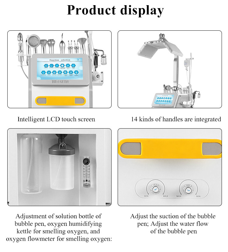 14 In 1 CE Hydro Dermabrasion Machine With Photon Led Light Therapy