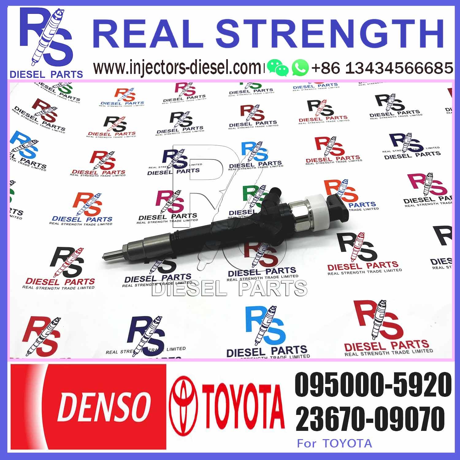 Common Rail Injector 23670-30110 095000-6180 095000-5920 for Diesel Engine 1KD-FTV