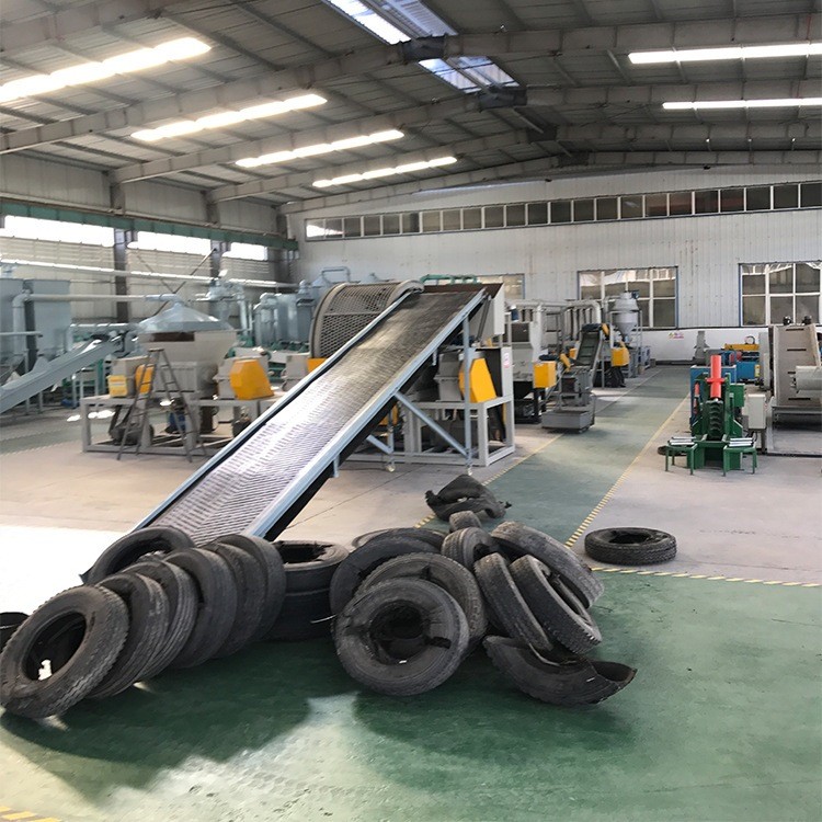 Waste Tire Rubber Crushing Recycling Line Waste Tyre Recycling Machine