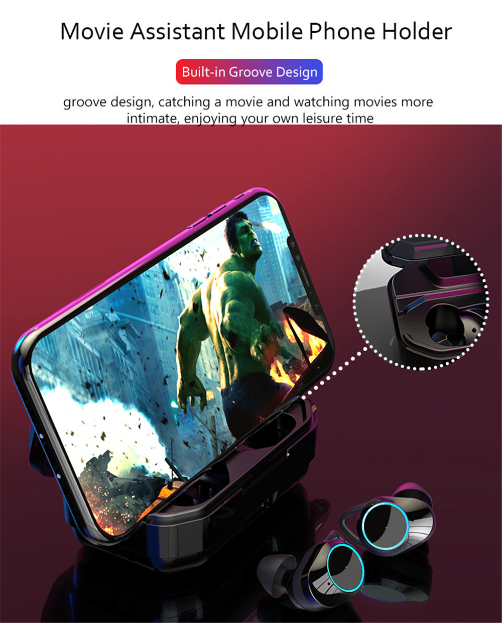 G02tws 5.0 Bluetooth 9d Stereo Earphone Wireless Earphones Ipx7 Waterproof Earphones (with 3300mAh Charging Case)