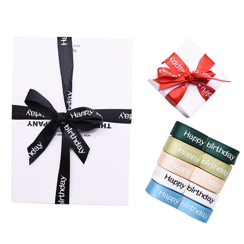 Gift wrapping ribbon custom satin ribbon with custom logo