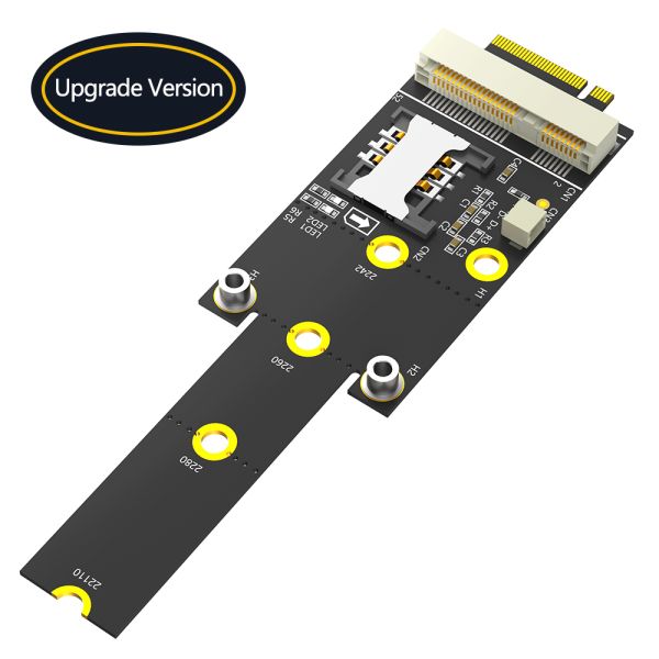 Mini PCI-E to M.2 NGFF Key M Adapter with SIM Card Slot for WiFi WWAN LTE Module Easy Installation
