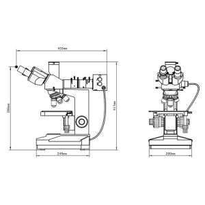 Upright Metallurgical Microscope , Vertical Illumination Reflected Light