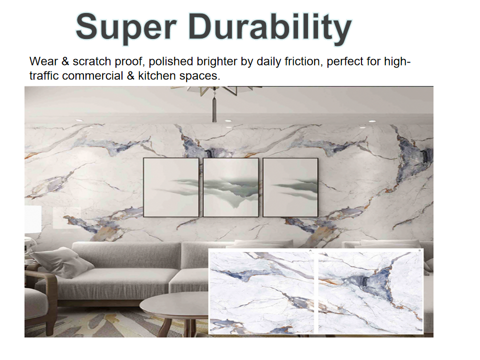 Weatherproof Modern PVC Marble Sheets Decorative Marble PVC Wall Panels