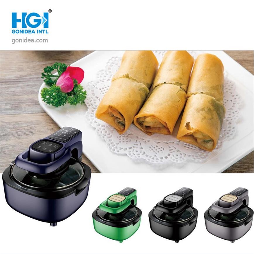 360 Degree Heating 1100W 4.7L Non Stick Air Fryer Electric With Time Controller