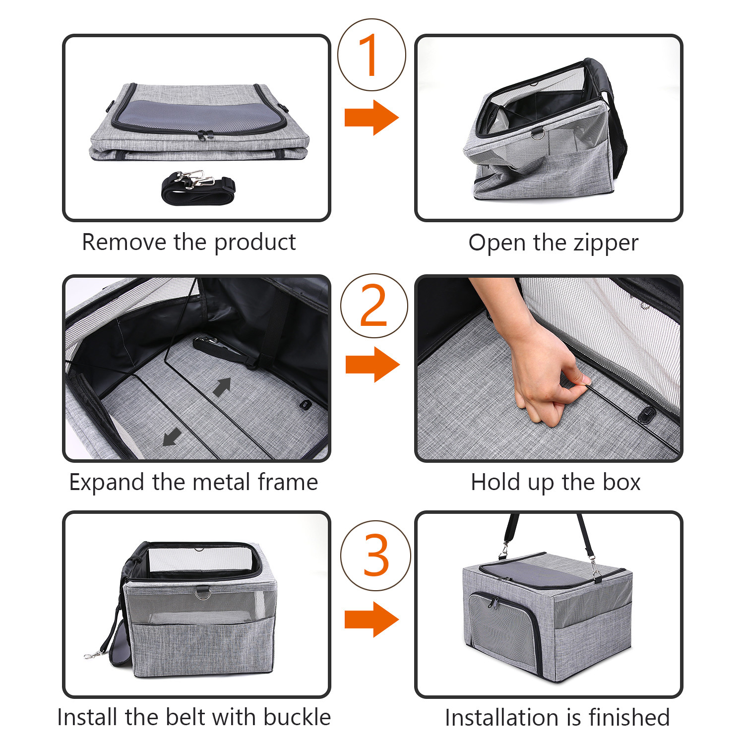 Safety Belt Pet Travel Carrier Outdoor Oxford Breathable Mesh Dog Box