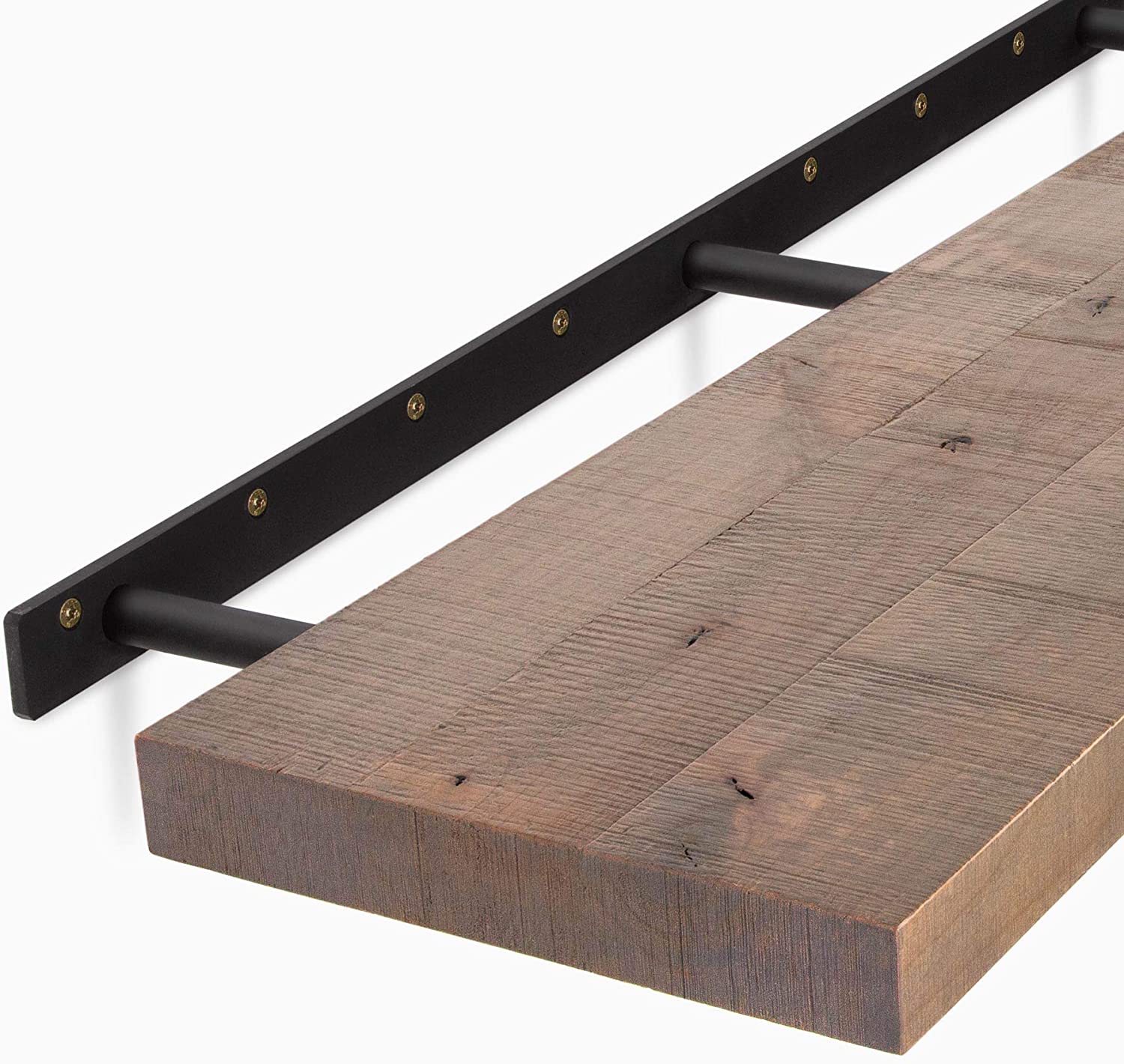 Brushing and Included Hardware Solid Steel Heavy Duty Floating Shelf Bracket