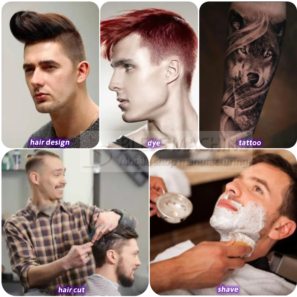 2023 Electric Mobile Hair Cut Salon Barber Shop Style Design Van Truck Trailer Cart