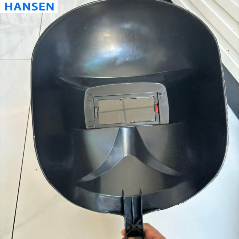 High Quality Black Handheld Plastic Welding Mask , Flip Up Red Frame Welding Face Shield , Replaceable Dark Filter Lens , Impact Resistant Welder