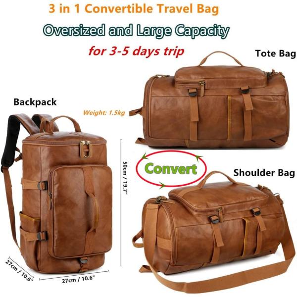 Stylish Men Weekender Custom Travel Bag Customized PU leather Material