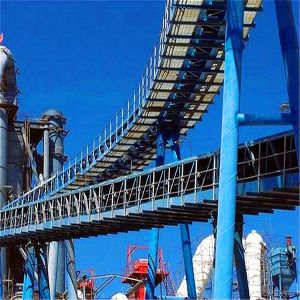 Bulk Material Curved Belt Conveyor System Long Distance