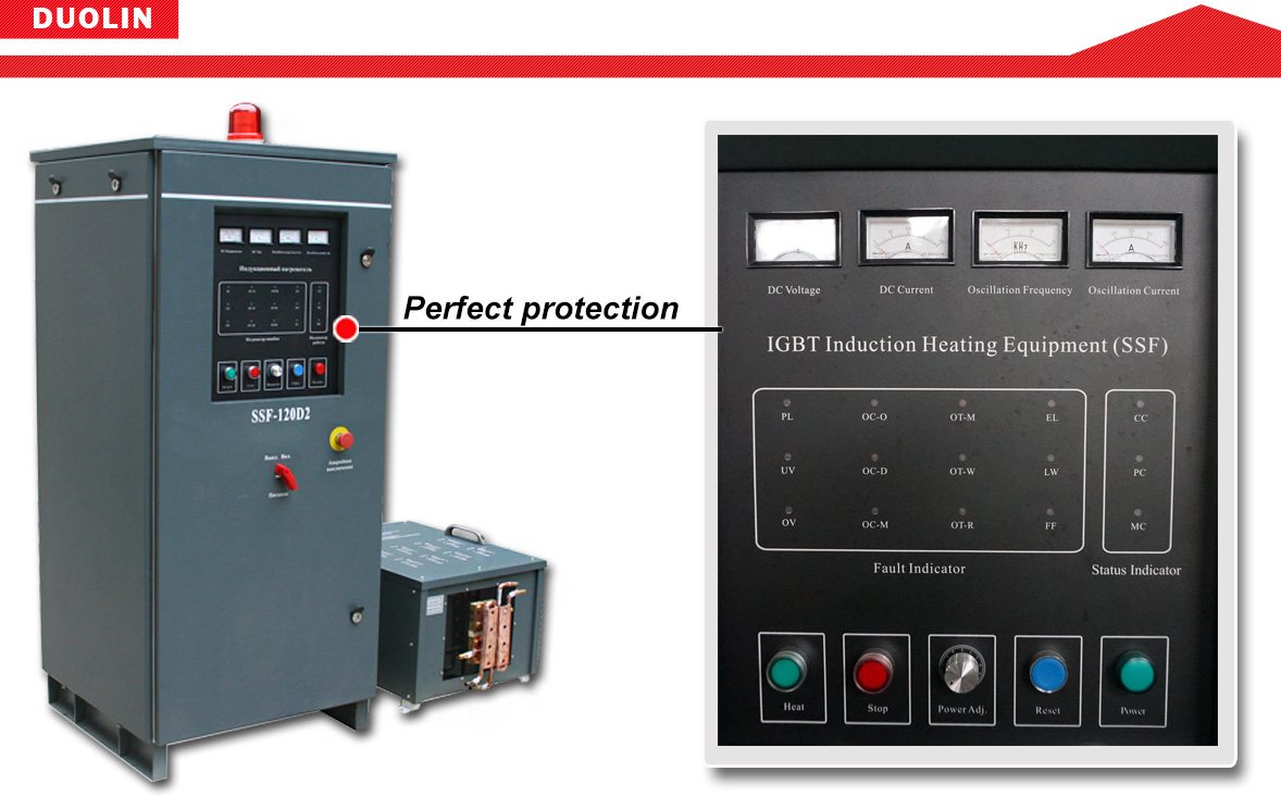 120KW High Frequency Induction Heating Equipment Touch Screen PLC Billet Induction Heater