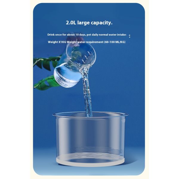 Eco-Friendly Automatic Circulating Water Dispenser for Smart Cats Dogs New Solid Pattern Glass Pet Water Dispenser Charge Power