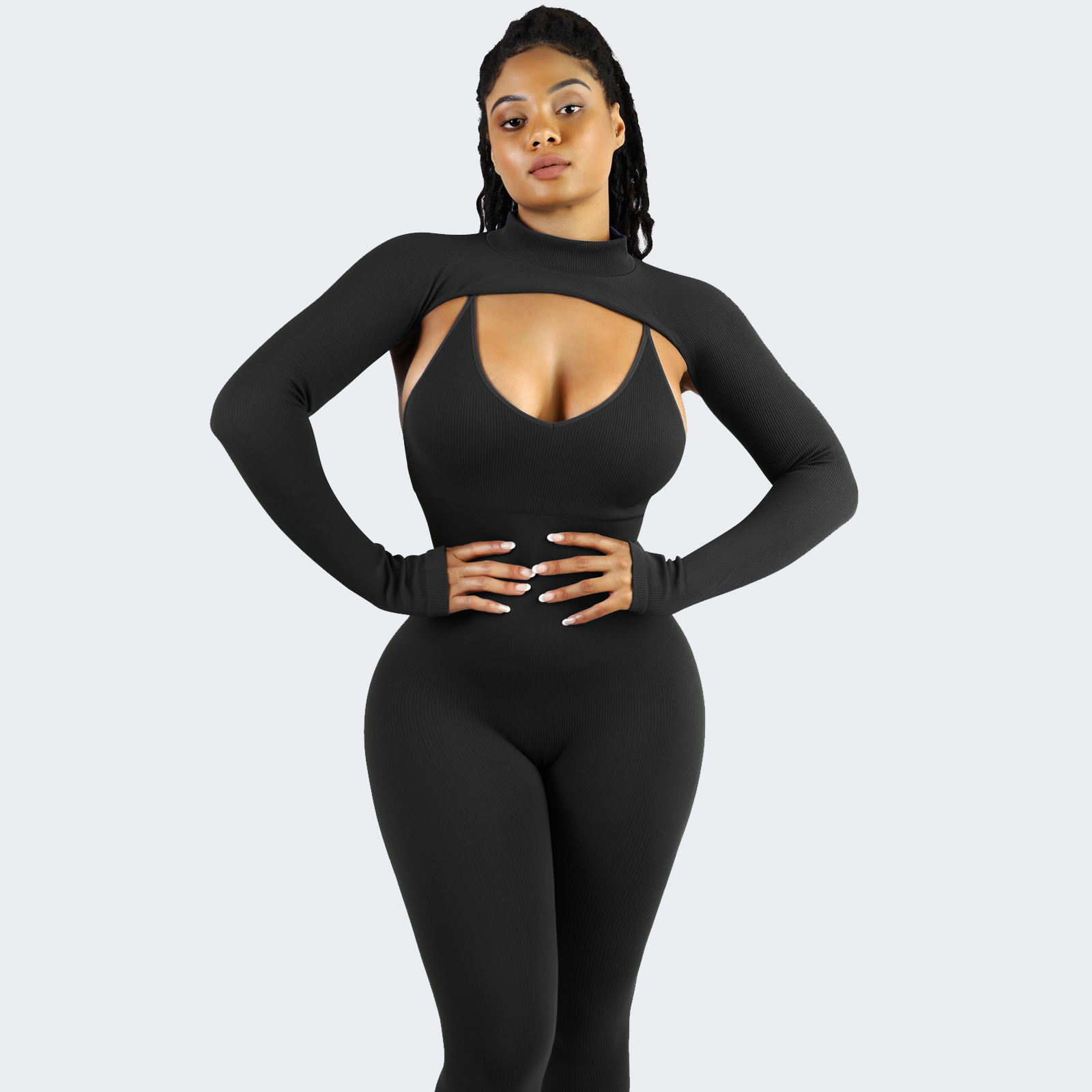 2023 Women 2 Pieces Set Tummy Control Bodycon Jumpsuits Seamless Workout Playsuits Bodysuits