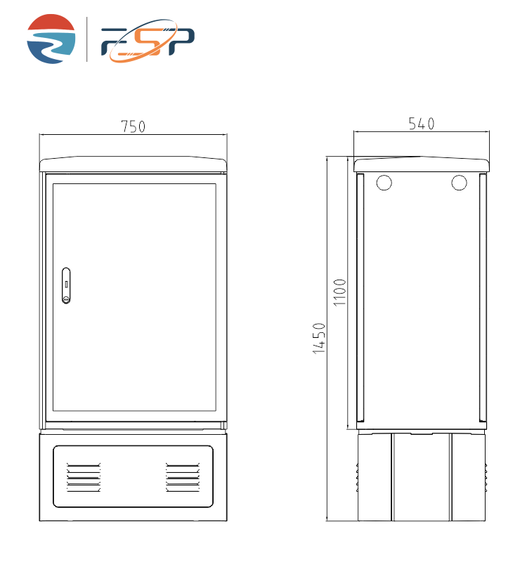 Wired LAN Network Outdoor Fiber Distribution Cabinet with 10 Time and IP65 Protection