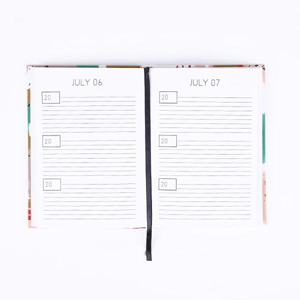 Hardboard Cover Custom A5 Size Dated Weekly Daily Journal Planner Diary Sewing Binding