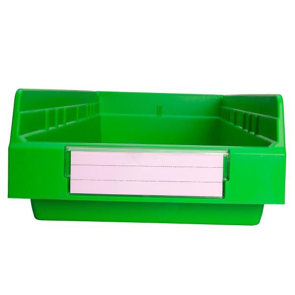 Customized Logo Warehouse Storage Plastic Solid Box Market Display Racking Bins Stackable Plastic Shelf Bin