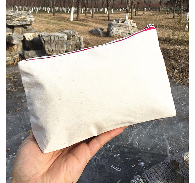 Mini Soft Cotton Canvas Cosmetic Makeup Bag For Girl