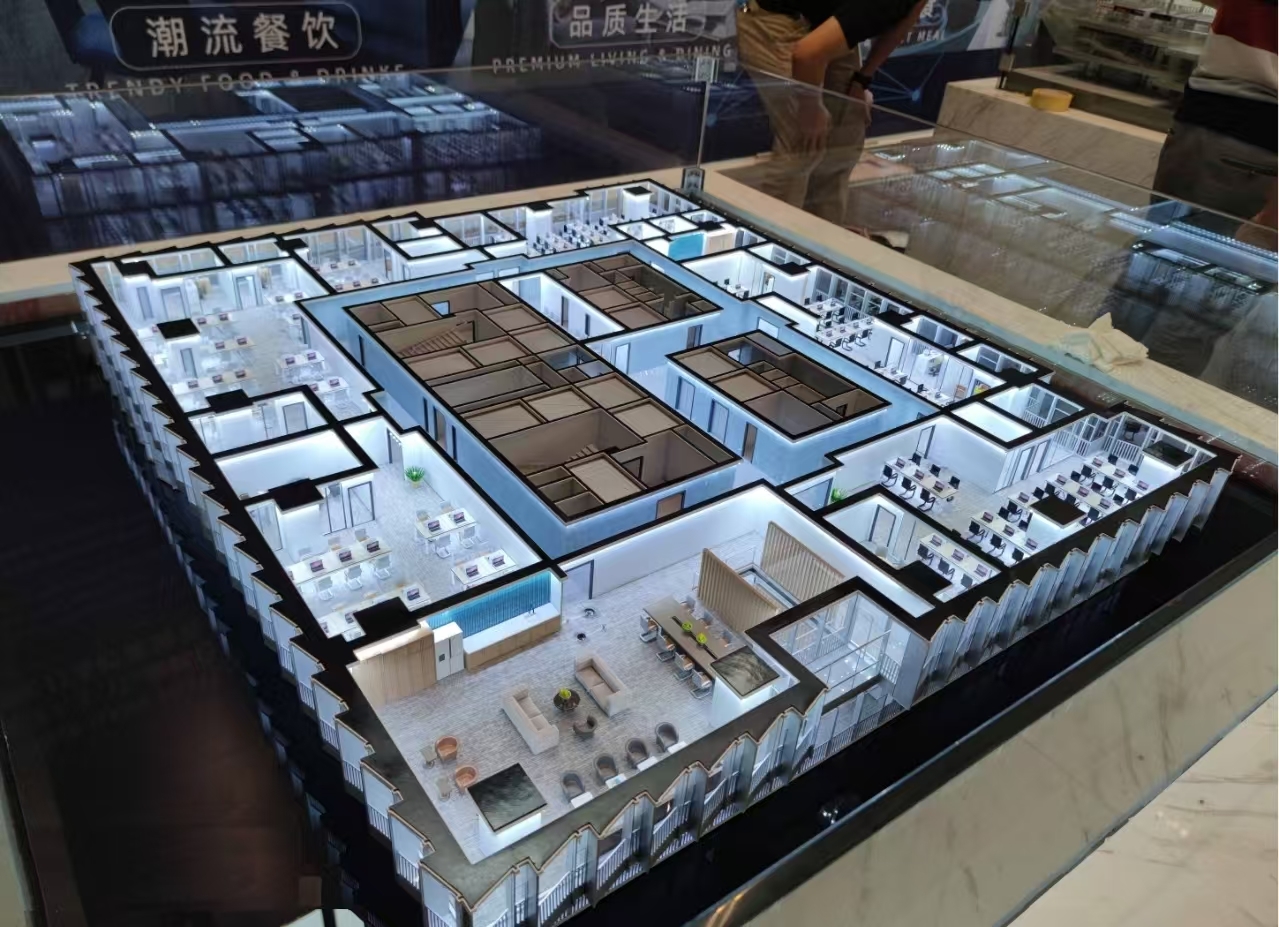 High Precision 1:150 Scale Model Factory Architectural Scale Models With LED Lighting
