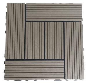 Quality Recyclable WPC Deck Tile Wood Plastic Composite Interlocking Plank for sale