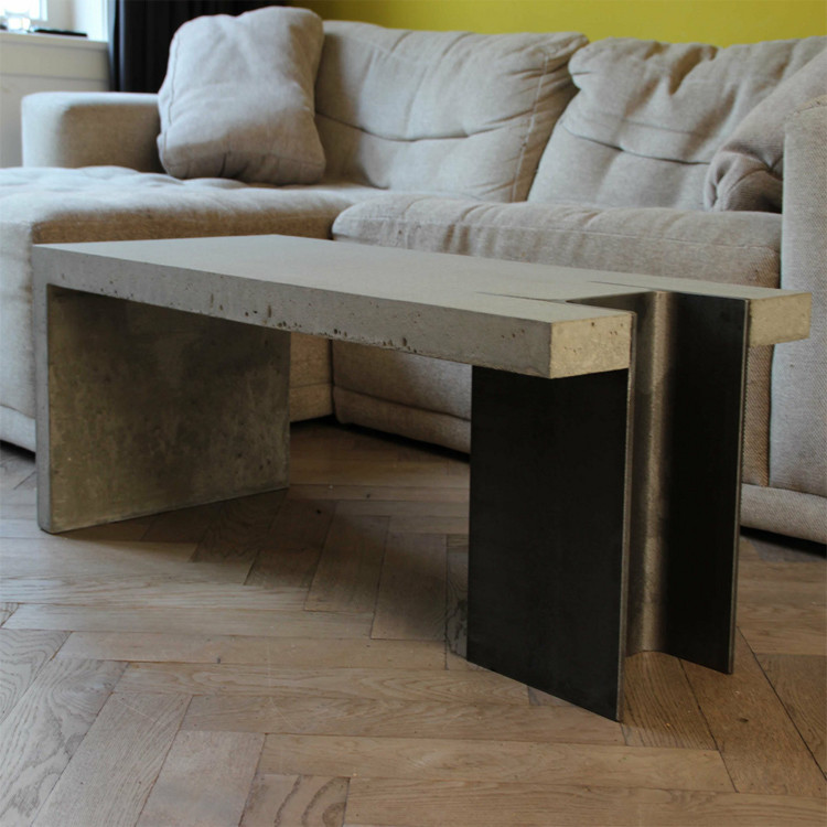 Home Furniture Modern Living Room Concrete Table White Round Concrete Coffee Table