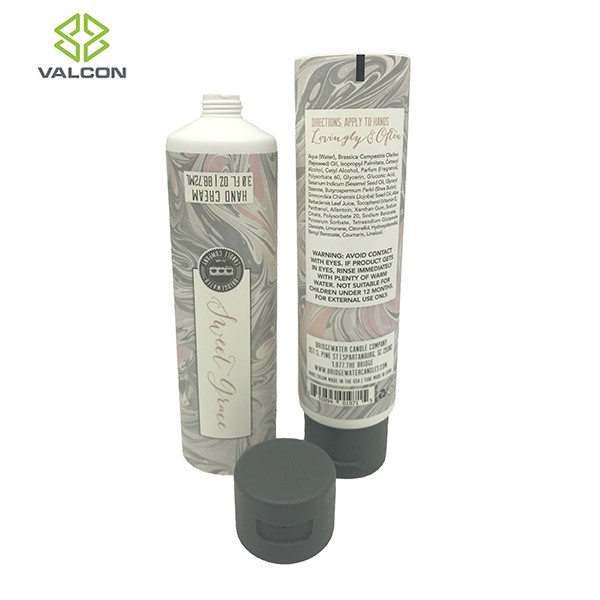 Costom 3 OZ Labeling Refillable Hand Cream Tube Flip Cap Matte Varnish