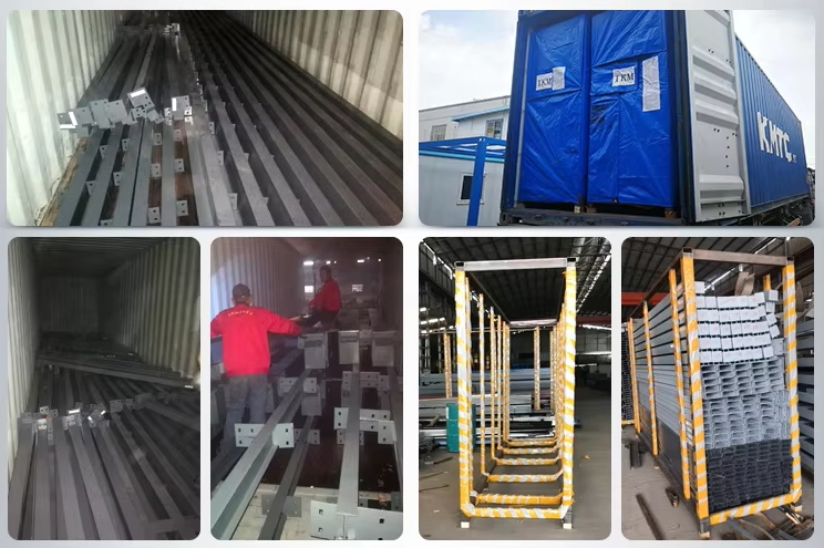 Large Scale Multi Span Steel Buildings Assembly Plant Logistics Center