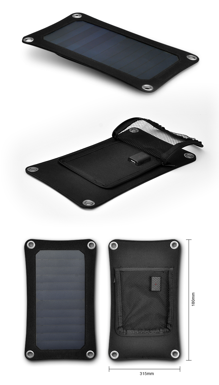 Powerful 7W Sunpower Solar Panels For Emergency Portable Charger Panel Efficiency 23%