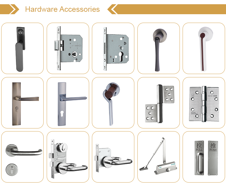 Manual Complete Solid Wood Door Set With Frame Screen Modern Interior Door