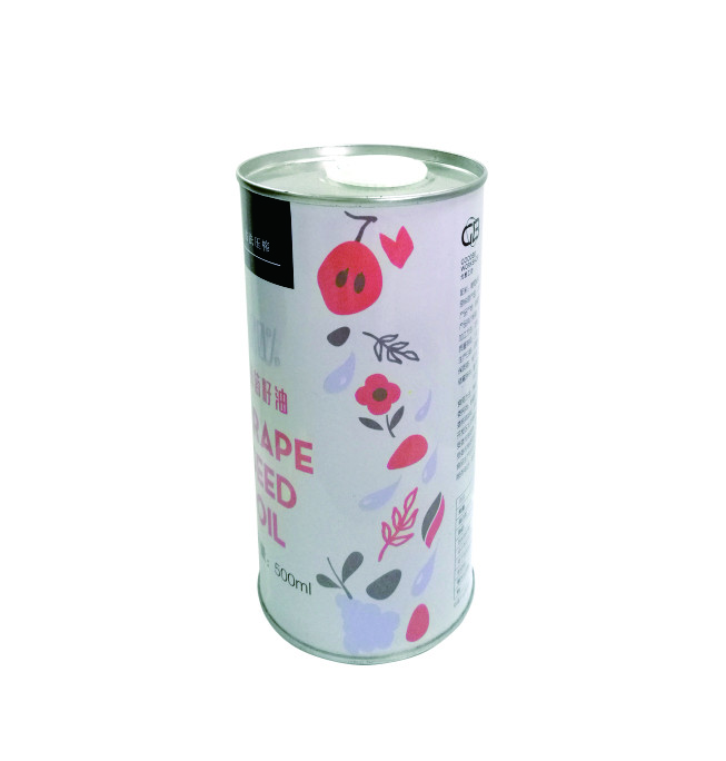 China DADI 500ml Round Olive Oil Can Cold Press Oil Tinplate Containers Customized Printings on sale China DADI 500ml Round Olive Oil Can Cold Press Oil Tinplate Containers Customized Printings on sale