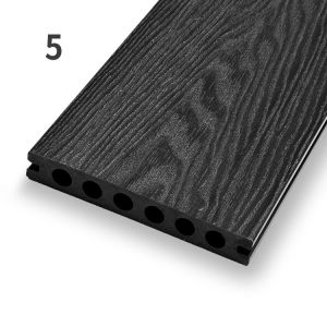 Sturdy WPC 3D Composite Decking Lightweight Hollow Profile With Squared Holes