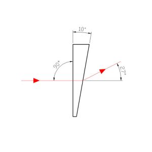 Lightweight Circular Infrared Prism , Silicon Material Optical Wedge Prism
