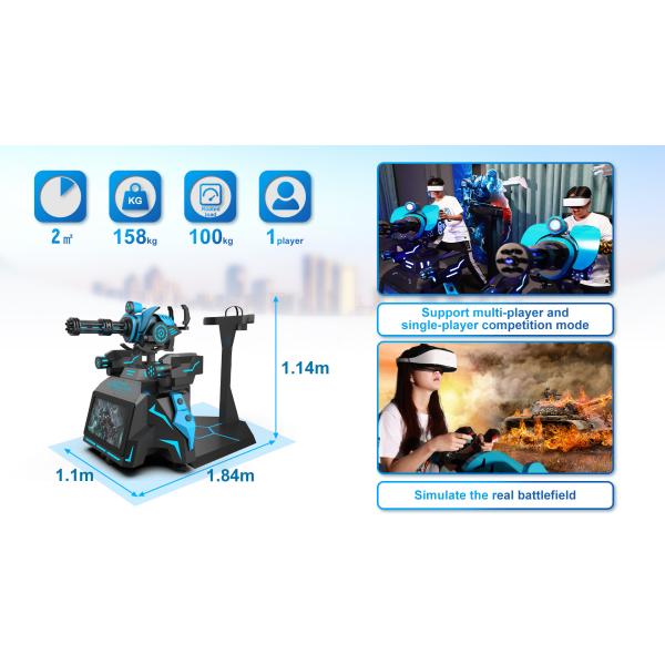 Interactive 9D Virtual Reality Shooting Simulator Experience Vr Gatling Master
