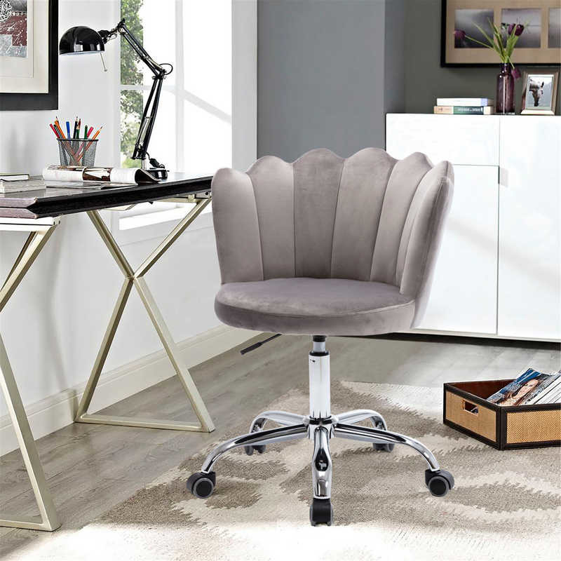 Gray D17.72'' Swivel Shell Chair / Living Spaces Desk Chairs Adjustable Height