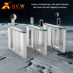 Quality Bidirectional Pass Access Control Face Recognition Turnstile Gate Half Height for sale