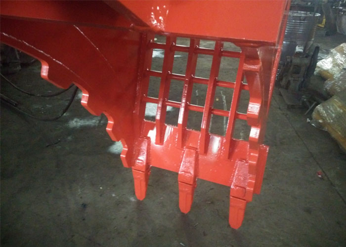 Excavator Grapple Hydraulic Bucket Thumb Grapple With Grating Bucket
