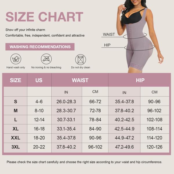 Women's Chest Support Fajas Colombiana with Adjustable Hooks and High Waist Design