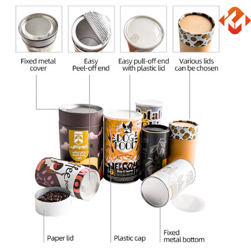 Easy Pull Ring Lid Paper Can Packaging Box for Powder Milk Coffee Sugar Nuts Powder for Sugar Chocolate