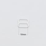 10mm Customized White Plastic Bra Strap Slides And Rings