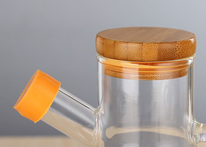 High Borosilicate Glass Olive Oil Bottle , Olive Oil Bottle Holder