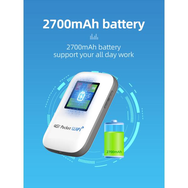 Smart Pocket Mobile 4G Router Wireless Portable 2700mAh 2FF