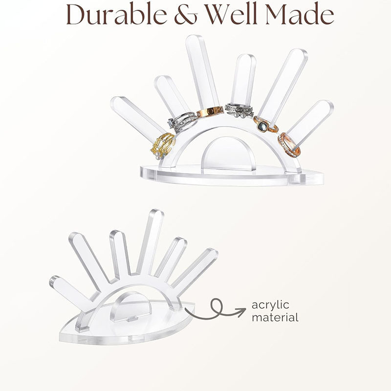 Custom Color Acrylic Display Lucite Ring Holder Organizer For Jewelry Collection