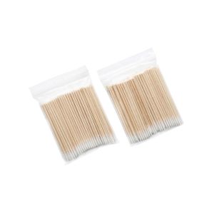 Wooden Handle Pointed Cotton Swabs Microblading Cotton Swabs Pointed Tip