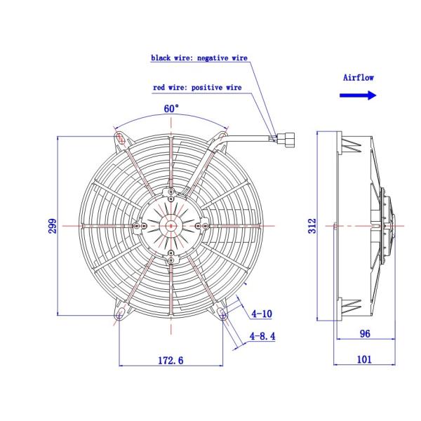 Suction 5 Straight Blades 24v Electricaxial Cooling Fan With Free Samples