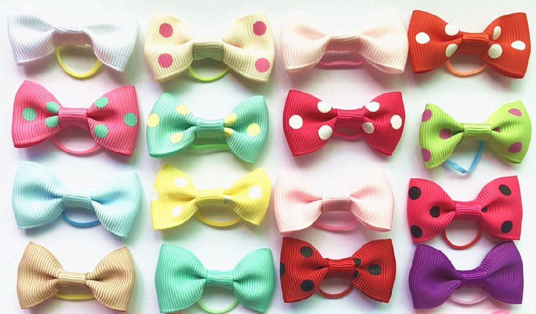 Design Cute Dog Bows Bands Beauty Pet Hair Bowties Clips