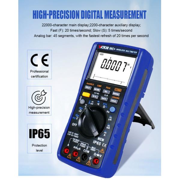 VICTOR 98C+ wireless Digital Multimeter 22000 counts display auto range multimeter