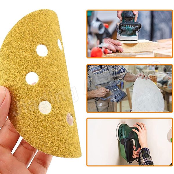 Customized Support 6inch 17holes Hook and Loop Sanding Discs for Auto Putty Polishing